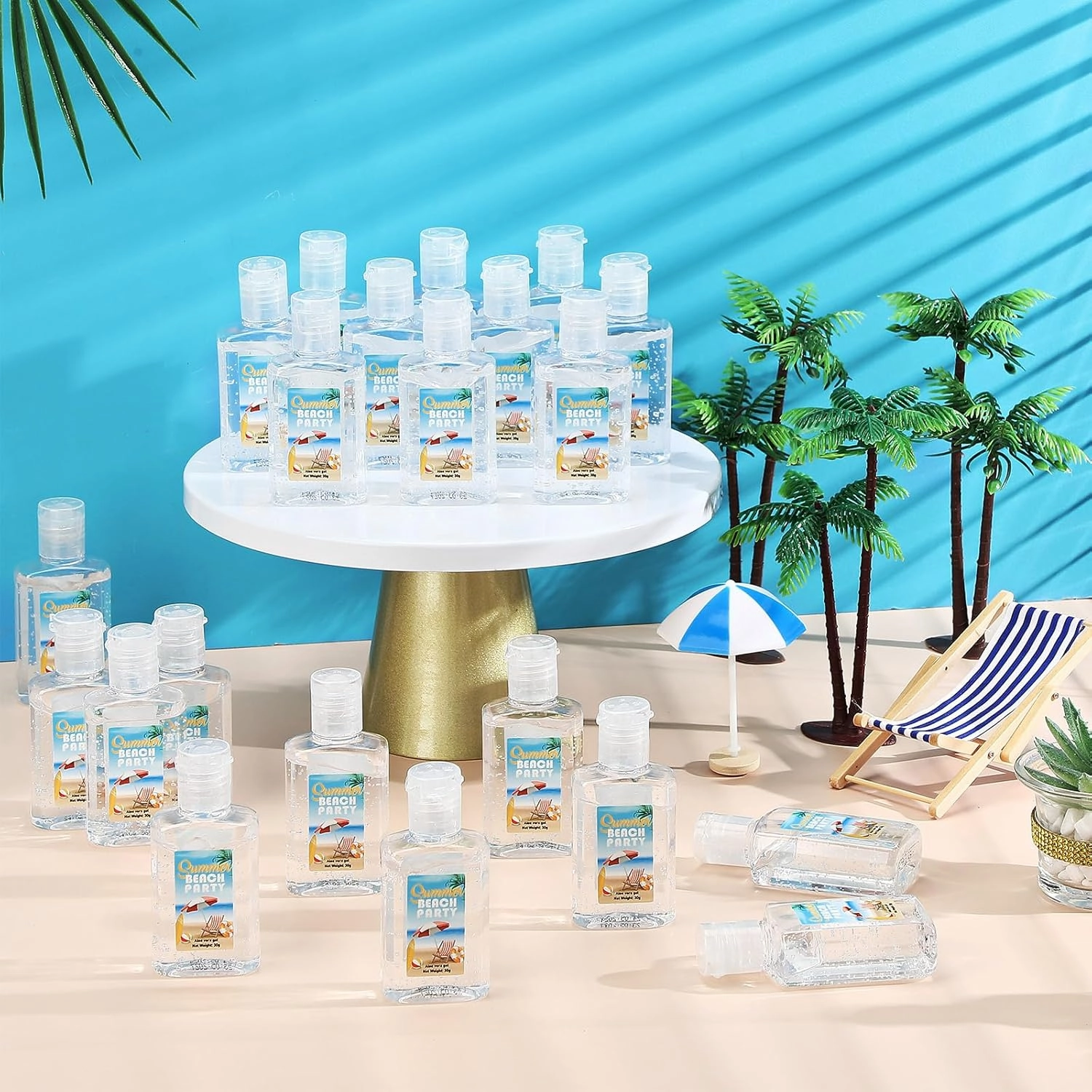 12 Pcs Mini Aloe Vera Gel Bulk for Christmas Wedding Party 1oz Soothing Moisture Aloe Gel Bulk Travel Size for Thank You Gifts Christmas Favors Wedding Party (Beach)