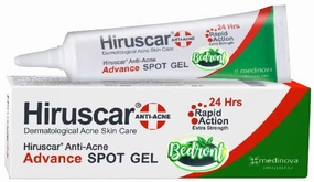 1 Pc. (4 Grams) of Hiruscar Anti-Acne Advance Spot Gel Dermatological Acne Skin Care Rapid Action. Made in Thailand.