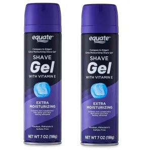 2 PACKS Shave Gel with Vitamin E, Extra Moisturizing, 7 oz, White