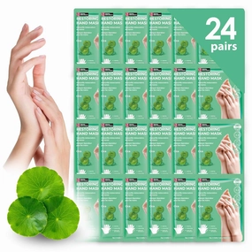 24 Pairs Original Derma Beauty Hand Mask Bulk, Moisturizing Hand Gloves for Dry Hands, Nail Care Essential (Cica)