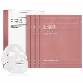 4pcs DJANIM Bio-Collagen Real Deep Mask, Hydrating Overnight Hydrogel Mask, Pore Minimizing, Elasticity Improvement