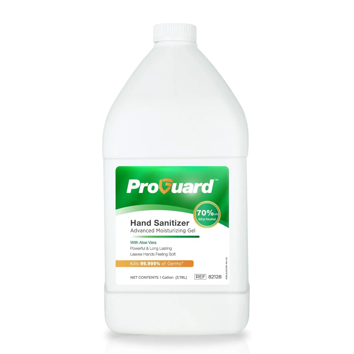 82128-A ProGuard Hand Sanitizer Gel, 70% Ethyl Alcohol with Aloe Vera, Kills 99.999% of Germs, 1 Gallon
