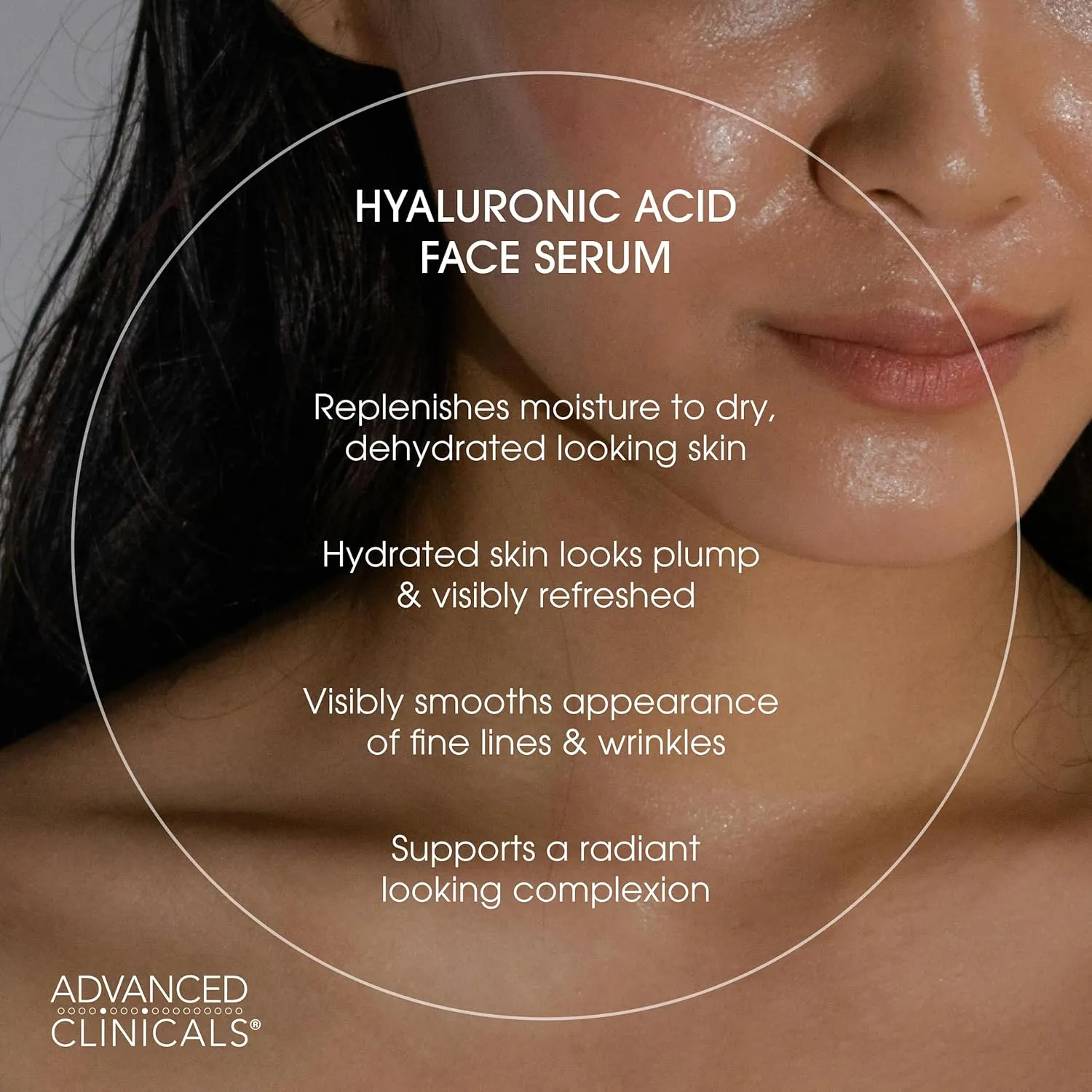 Advanced Clinicals Hyaluronic Acid Moisturizer Body Cream   Hyaluronic Acid Serum 2PC Skin Care Set | Face Serum & Body Lotion Help Diminish Appearance Of Wrinkles, Fine Lines, & Dry Skin, 2PC Bundle