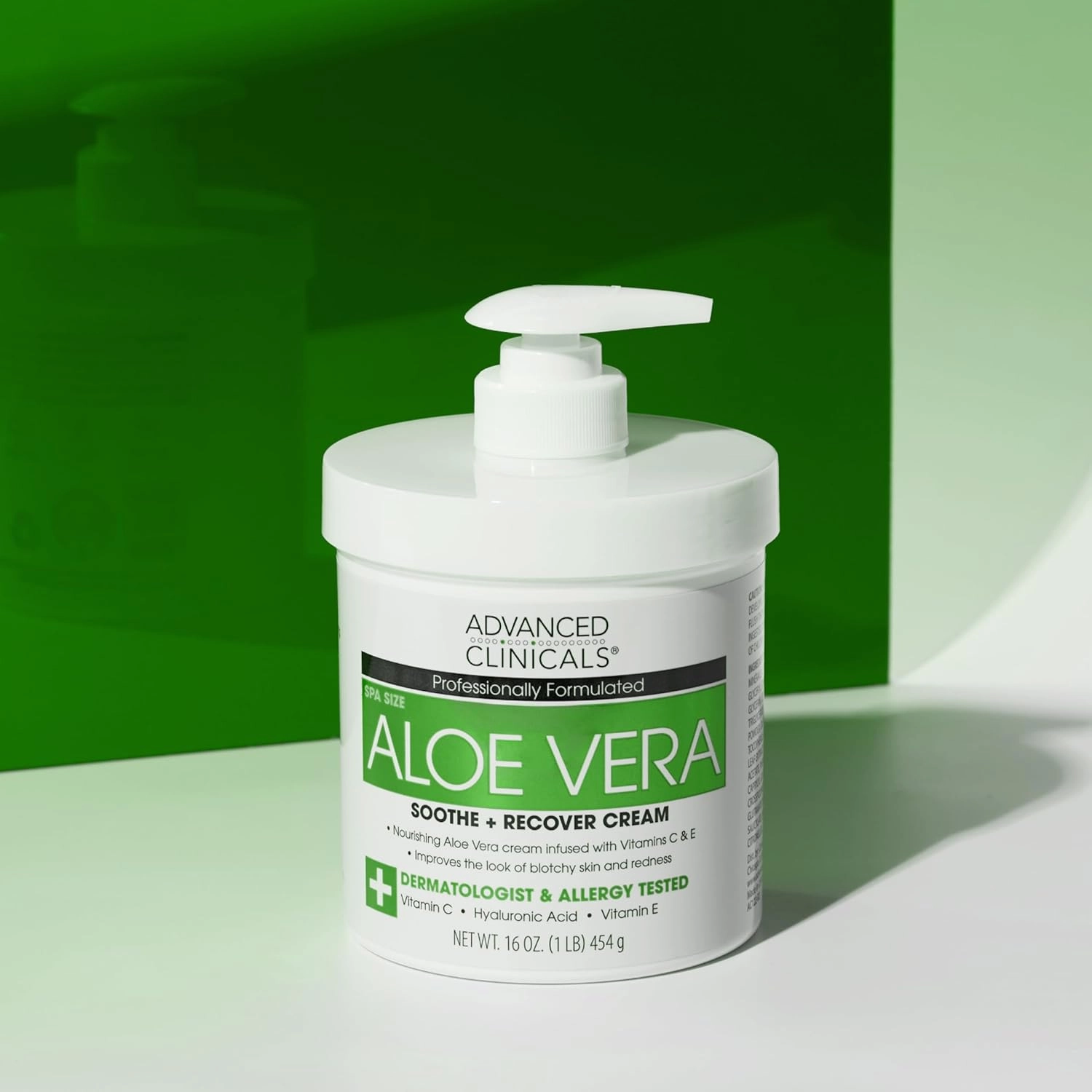 Advanced Clinicals Aloe Vera Lotion Skin Care Relief Cream | Vitamin E Infused Hyaluronic Acid Moisturizer & Vitamin C Body Lotion For Women & Men Helps Improve Look Of Extremely Dry Skin, 16 Ounce