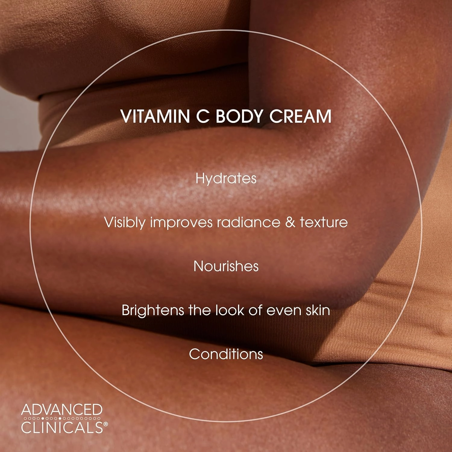 Advanced Clinicals Vitamin C Brightening Cream   Manuka Honey Body Lotion & Face Moisturizer 2pc Skincare Set For Women & Men | Body Butter Creams Help Reduce Appearance Of Dark Spots & Dry Skin, 2pc