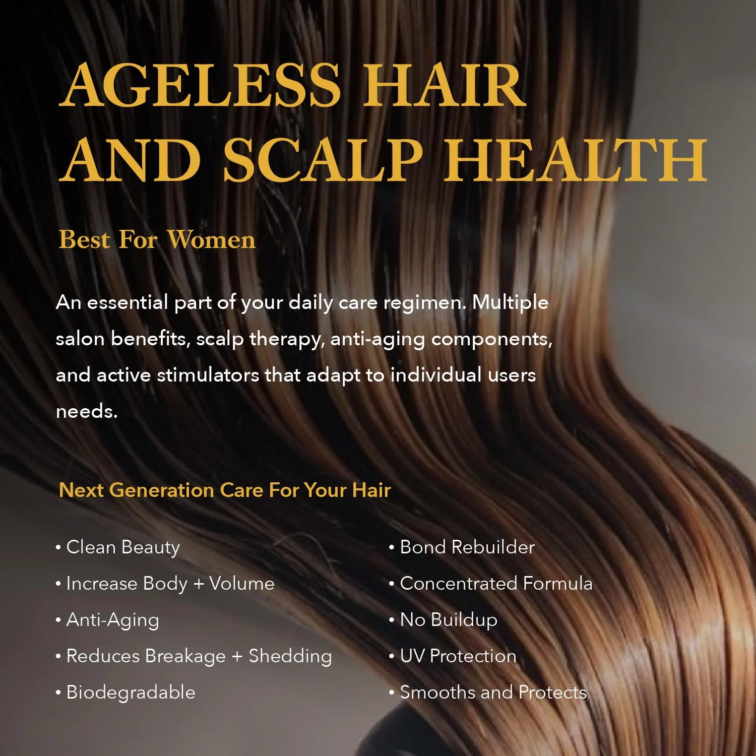 Ageless, Daily Leave In Scalp & Hair Growth Topical Treatment for Women. Promotes Healthy Scalp & Hair Regrowth, 2 fl oz