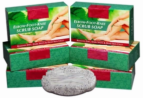 AK Elbow Foot Knee Scrub With Almond And Walnut Scrub Soap, 75g (Pack Of 6)