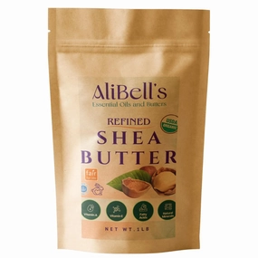 AliBell's- Refined Shea Butter - Unscented Shea Butter - Ultra Refined, Deodorized, White - Hydrating Moisturizer for Dry Skin and Hair