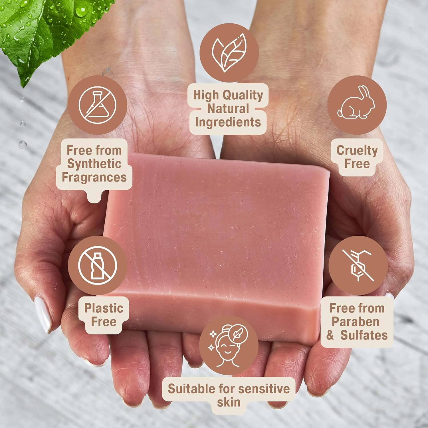 All Natural Soap For Women & Men | Lavender Soap | Handmade Soap | Natural Body Soap | Vegan Soap | Coconut Soap Bar | Chemical Free Natural Soap | Essential Oil Soap |Lavender Hand Soap (4-Pack)