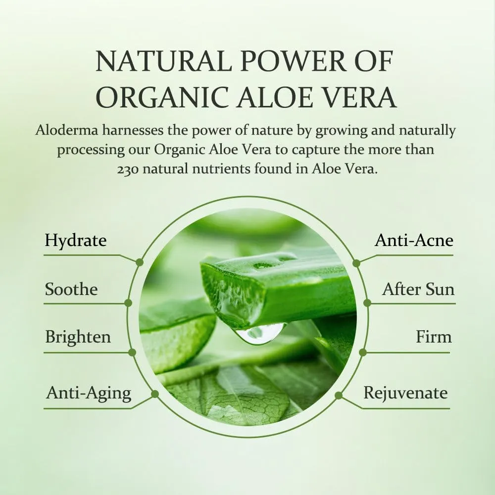 Aloderma Brightening Eye Cream with Organic Aloe Vera - Hydrating Effect for Dark Circles & Puffiness with Caffeine & Sage Oil - Day & Night Eye Care Cream for Puffy Eyes & Fine Lines, 25g/0.9oz