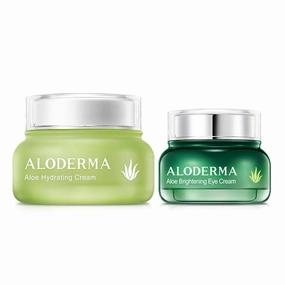 Aloderma Cream Set, 2 pieces - Hydrating Cream, Brightening Eye Cream