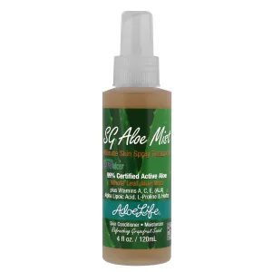 Aloe Life SG Aloe Mist Gel - Topical Skin Conditioner, Whole Leaf Aloe Vera Juice Concentrate, Contains Special Skin Actives, Vitamin A, C, & E, Helps Hydrate & Condition Your Skin-Hair (Single, 4 oz)