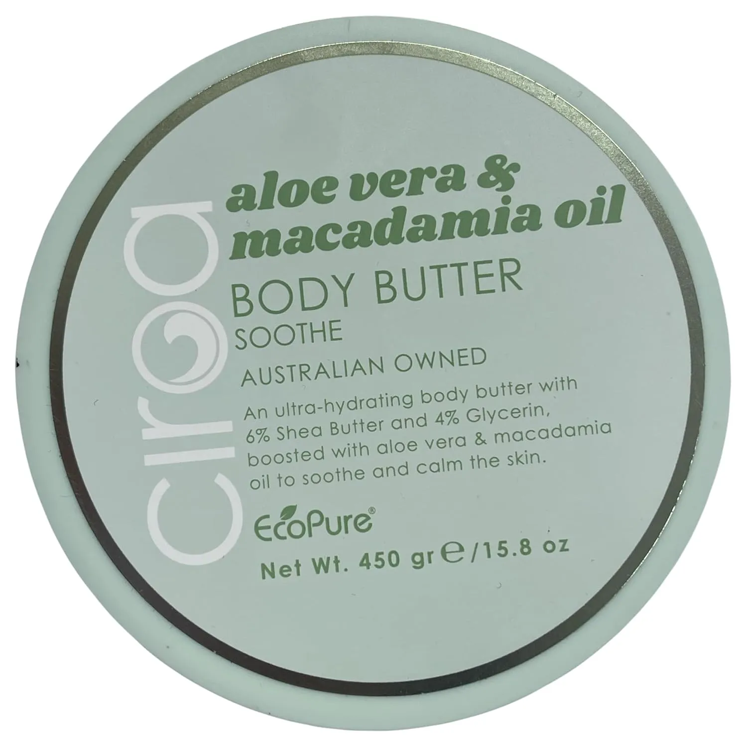 Aloe Vera & Macadamia Oil Body Butter, Ultra-Hydrating, 15.8 oz, Australian Made (Pack of 1)