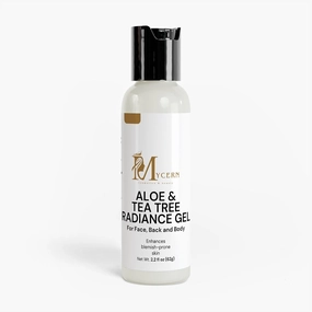 Aloe & Tea Tree Radiance Gel for Redness and Blemish Appearance, with Aloe Vera, Black Willow Bark, Cucumber Extract, Sweet Almond & Tea Tree Oil, 2.2 fl oz – Made in USA