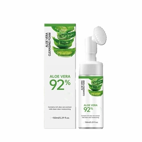 Aloe Vera Face Wash For Dry Sensitive Skin, Foaming Facial Cleanser, Amino Acid Gentle Face Cleanser, Foaming Face Wash For Sensitive Skin, (1pc)
