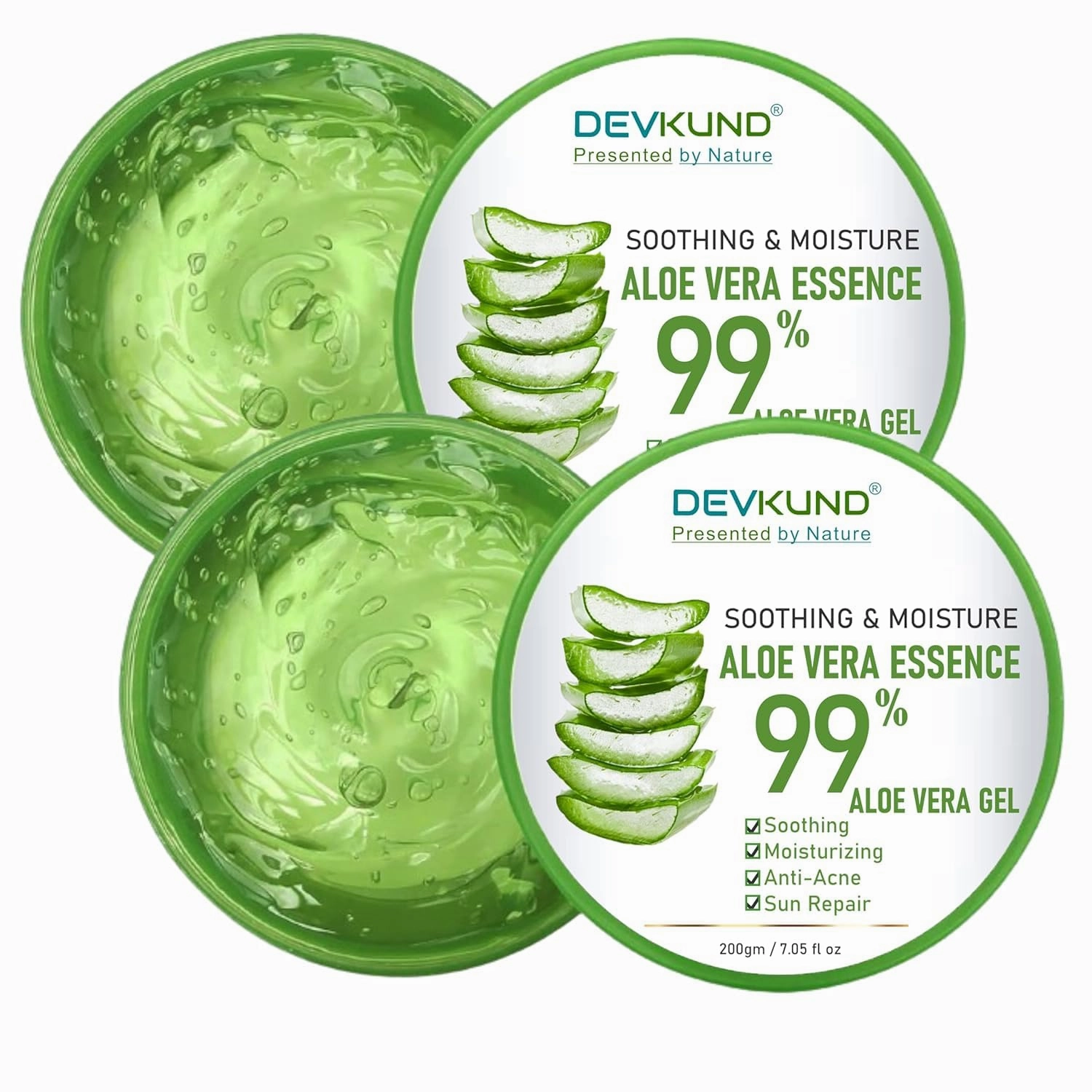Aloe Vera Gel | With Pure Aloe Vera | Gel for Face, Hair, Skin Moisturizer | Hydrates and Soothes | With Vitamin E and No Paraben | 400G