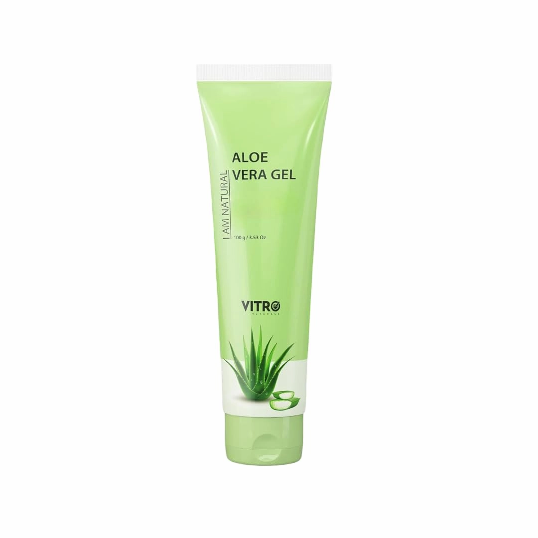 Aloe Vera Gel for Face, Skin and Hair - with Vitamin E, Rosemary Extract, Cucumber Extract and Aloe vera Juice - 100ml
