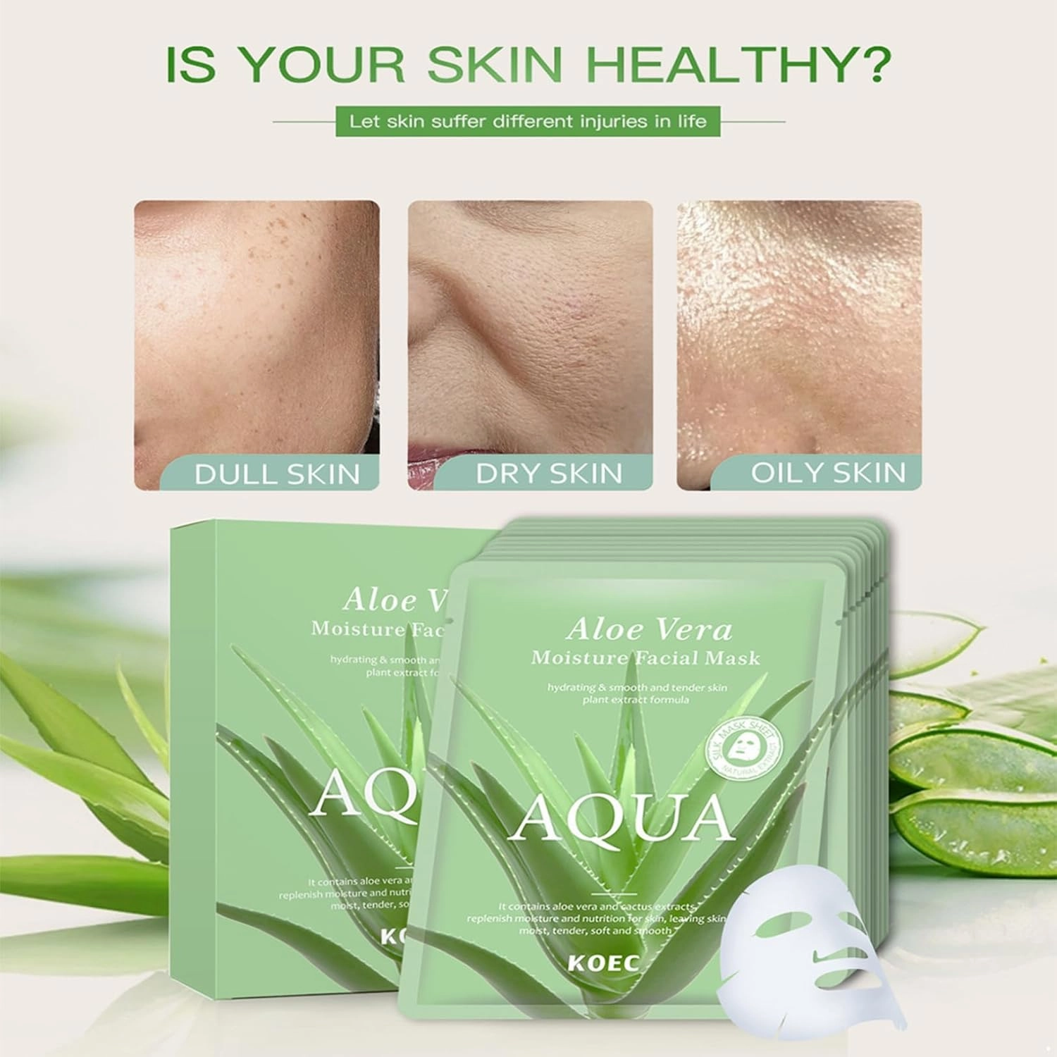 Aloe Vera Moisturizing Sleeping Mask Deep Hydrating Gel Mask to Shrink Pores Soothe Skin Improve Firmness Cooling Overnight Facial Treatment Green One Size