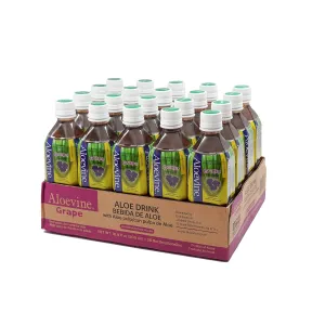 Aloevine Aloe Vera Drink, 16.9 fl oz, 20 pack Grape
