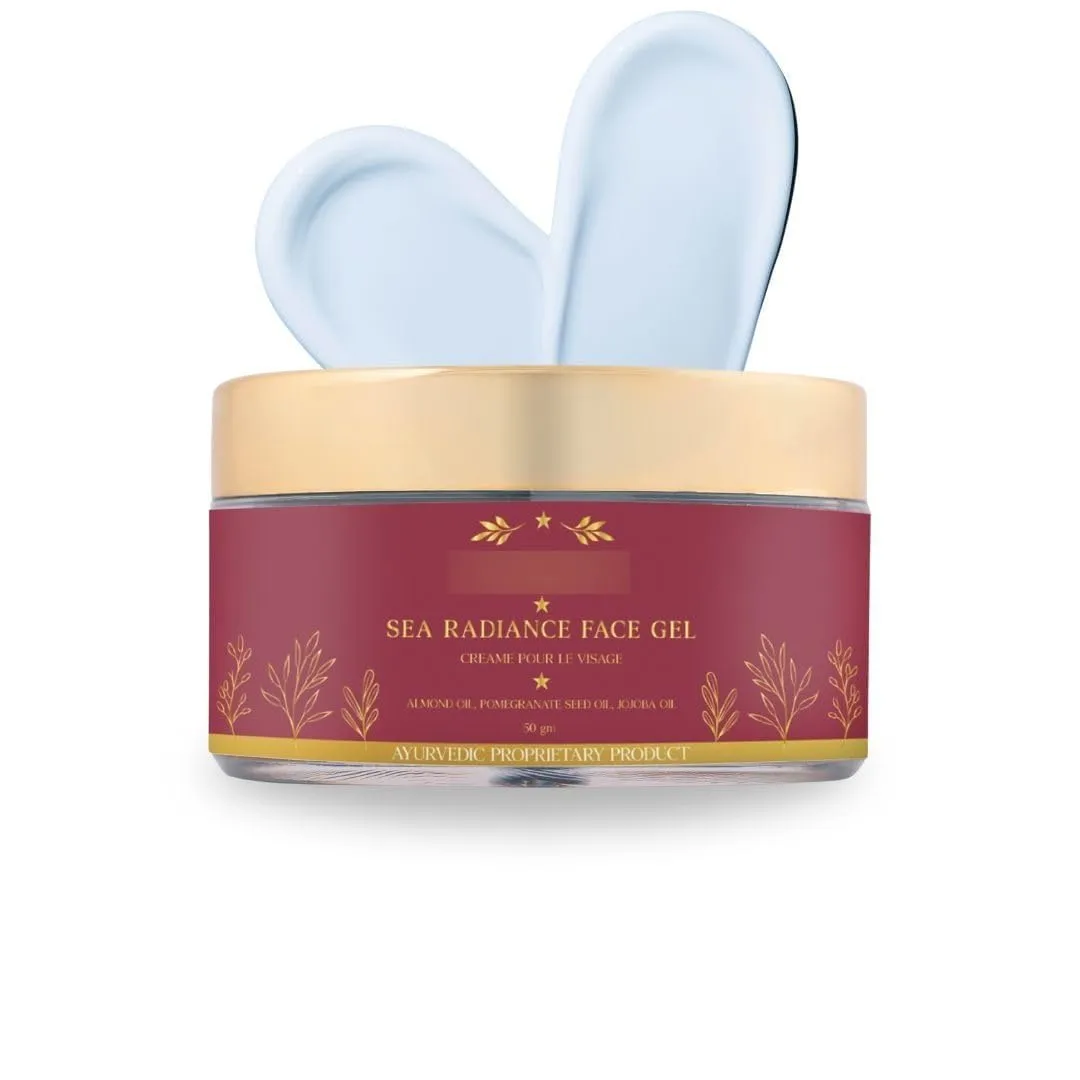 AMC Sea Radiant Face Gel | Almond Oil, Pomegranate Seed Oil & Jojoba Oil | Hydrating & Revitalizing | Unisex | 50gm