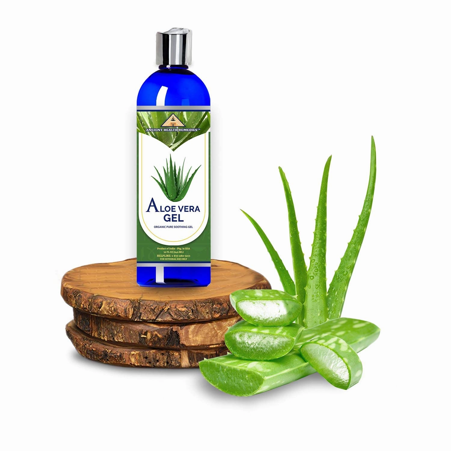 ANCIENT HEALTH REMEDIES Organic Unrefined Cold Pressed PURE ALOE GEL, Bulk Wholesale Beauty, Skin Care, Moisturizing DIY GEL For DYI Skin Products (INDIA) (32 oz)