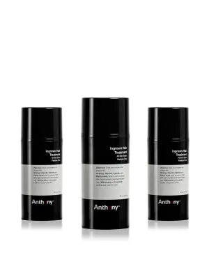 Anthony Ingrown Hair Treatment for Men, Gel Solution to Calm Razor Burn, Scar and Redness Eliminator, Bump Removal, 3 Fl Oz, Pack of 3
