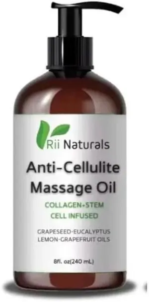Anti Cellulite Massage Oil, Body Massage Oil, Lymphatic Drainage Oil for Smooth Skin, Deep Tissue Care, Natural Skincare, Reduces Fluid Retention Deeply Hydrating & Nourishing