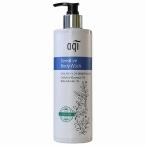 aqi Sensitive Body Wash For Sensitive Skin Care – pH Balanced, Paraben & Sulfates Free Shower Gel for Men and Women, For Sensitive, Itchy & Dry Skin, Moisturizing & Soothing – 16.9 fl oz