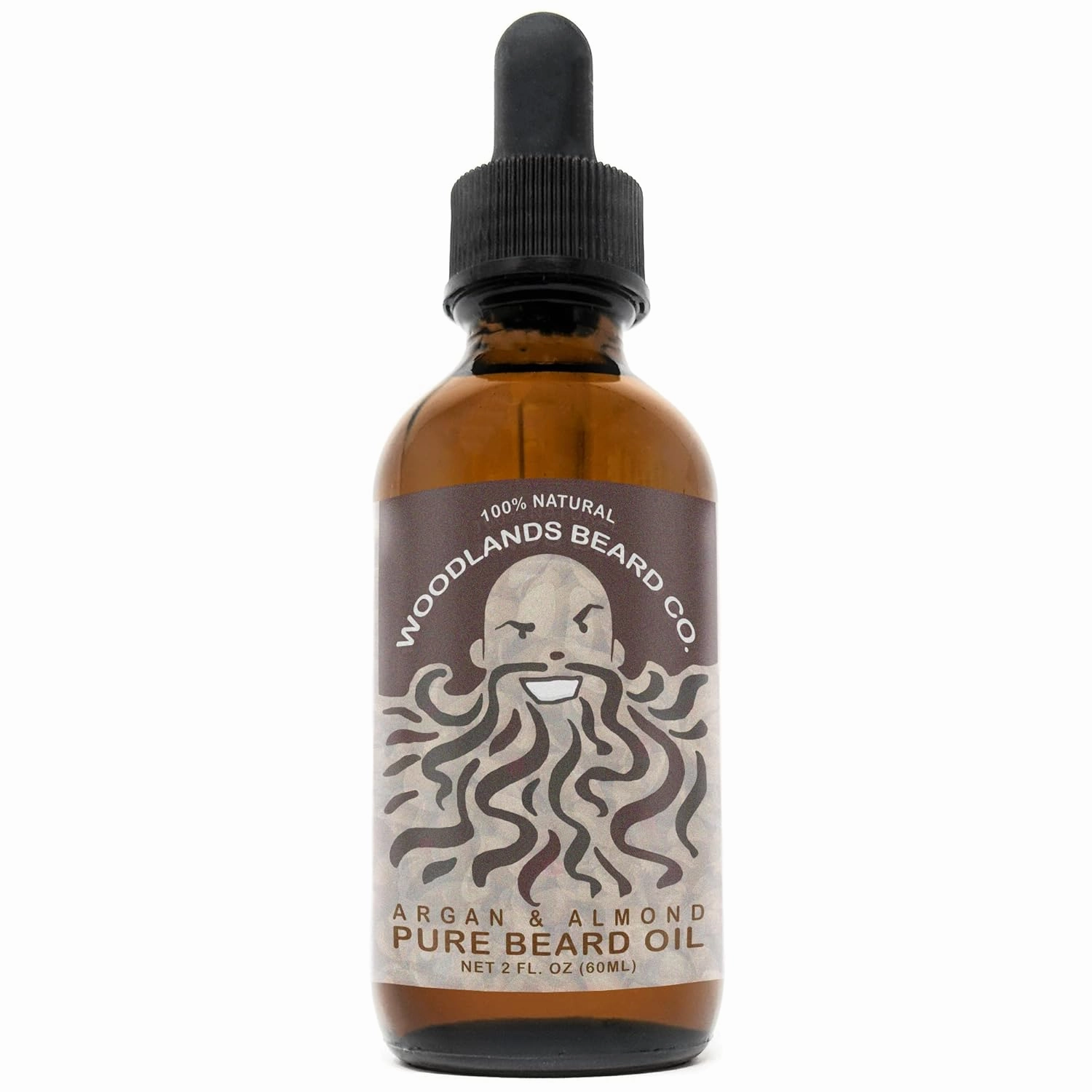 Argan & Almond Pure Beard Oil - Unscented, Natural and Organic from (2oz)