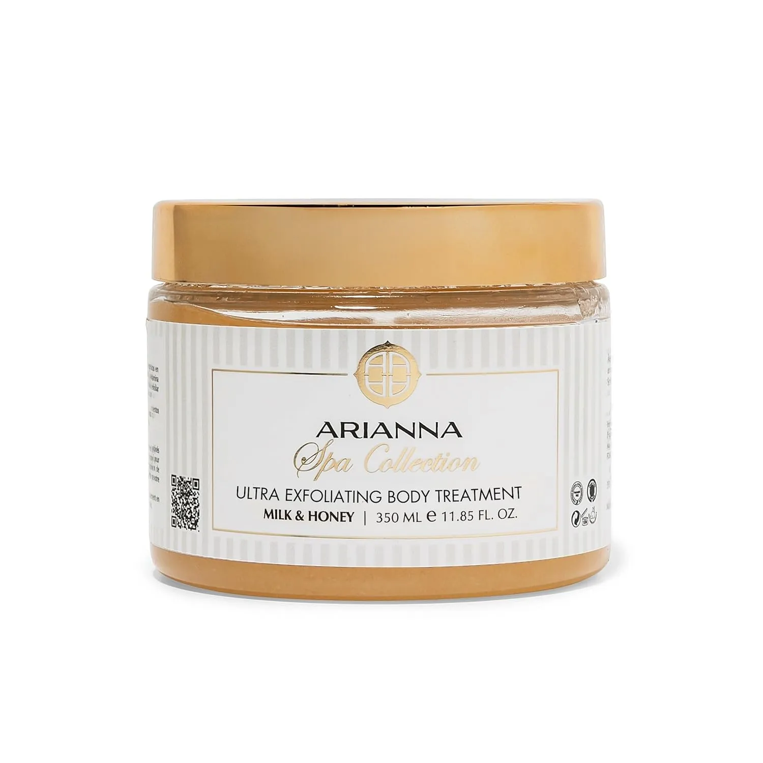 ARIANNA-SKINCARE Ultra Exfoliating Body Treatment Dead Sea Salt Body Scrub Natural Moisturizing and Exfoliating Scrub for Nourishing Essential Skin Care (Milk & Honey)