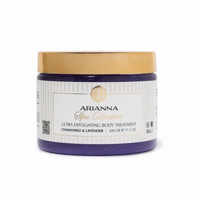 ARIANNA-SKINCARE Ultra Exfoliating Body Treatment Dead Sea Salt Body Scrub Natural Moisturizing and Exfoliating Scrub for Nourishing Essential Skin Care (Chamomile & Lavender)