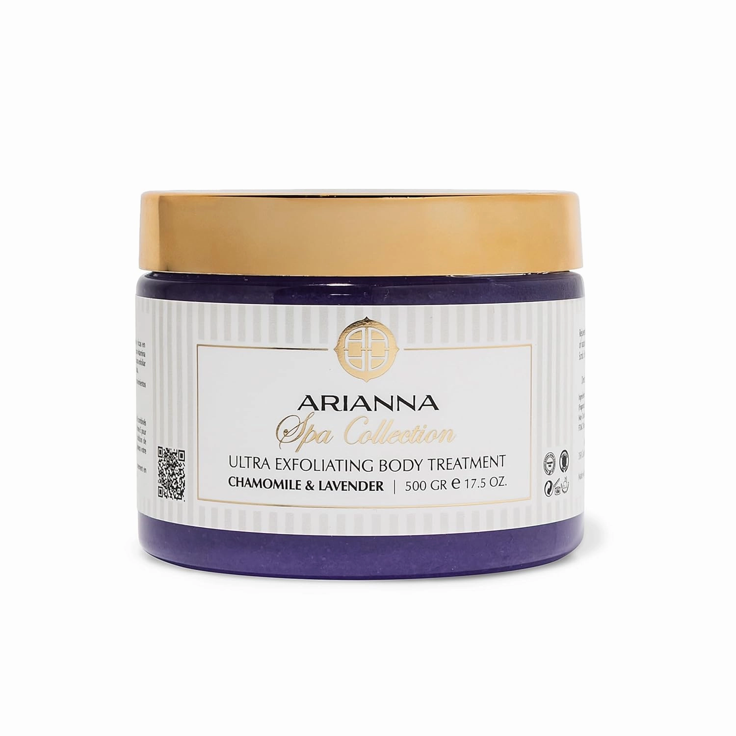 ARIANNA-SKINCARE Ultra Exfoliating Body Treatment Dead Sea Salt Body Scrub Natural Moisturizing and Exfoliating Scrub for Nourishing Essential Skin Care (Chamomile & Lavender)