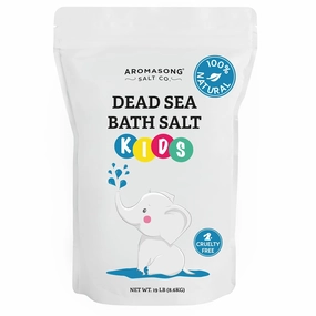 Aromasong Dead Sea Salt for Kids Bath Soak, 19 Lbs. Fine Grain Large Bulk resealable Pack, 100% Pure & Natural.