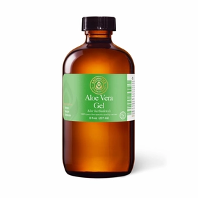 Aromatics International Aloe Vera Gel 8fl-oz – Organic Cold-Pressed, Pure Moisturizing Gel for Skin, Hydrating & Soothing, Natural Skincare Solution