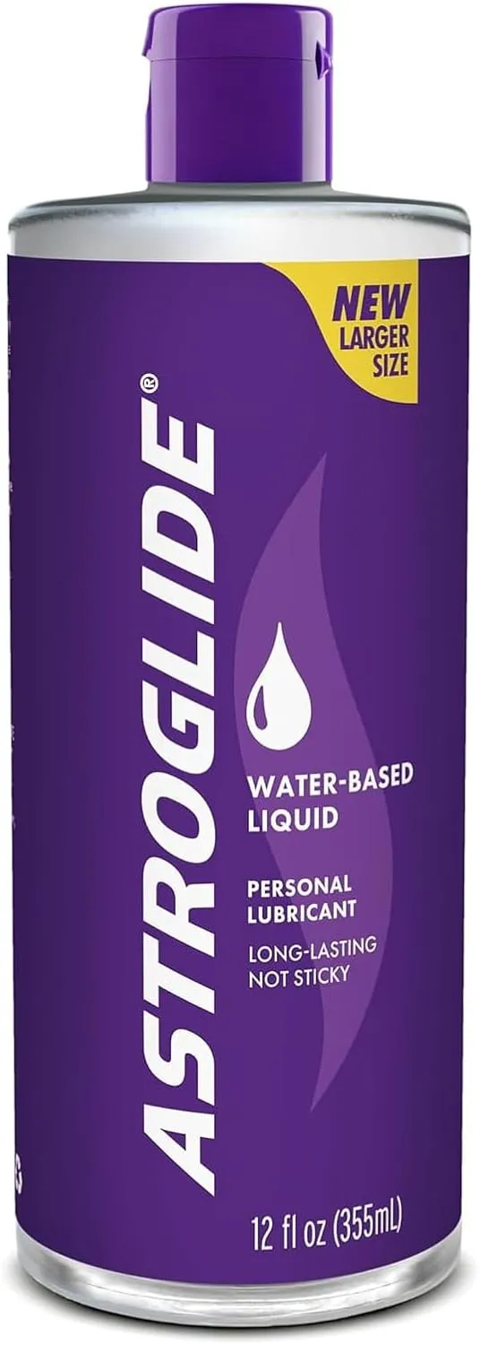 Astroglide Water Based Lube (5oz) 3-Pack and 12 Fl Oz Personal Lubricants Bundle