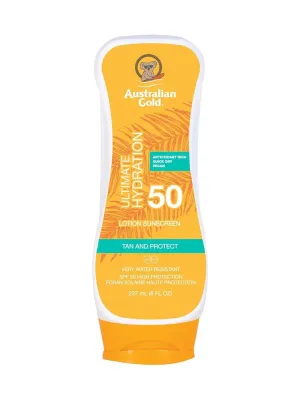 Australian Gold Sunscreen Lotion SPF 50, 8 Ounce | Moisture Max | Infused with Aloe Vera | Broad Spectrum | Water Resistant