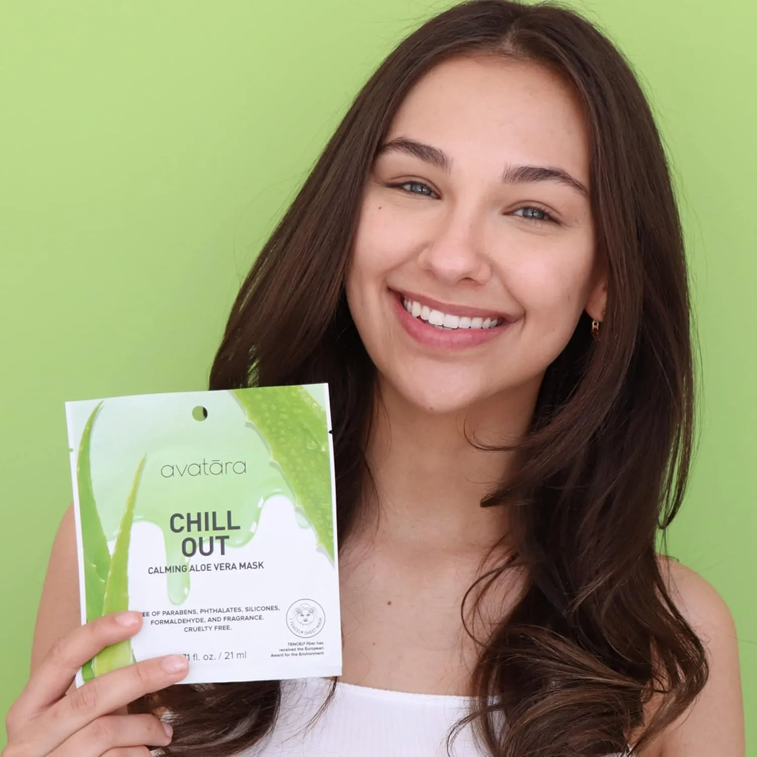 Avatara Chill Out Face Masks, 15 Sheets, Hydrating Aloe Vera, Soothing Skin, Unisex