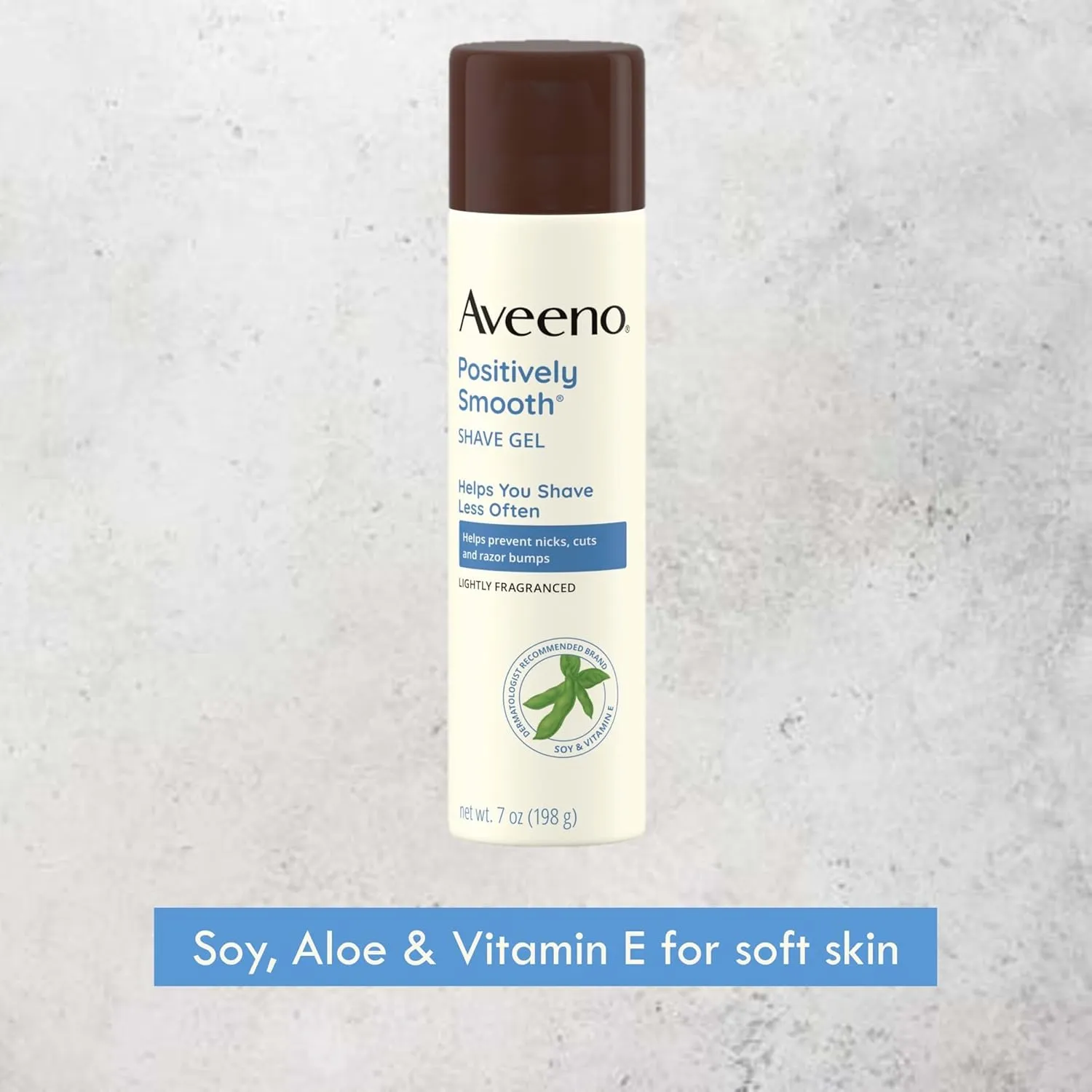Aveeno Positively Smooth Moisturizing Shave Gel with Soy, Aloe & Vitamin E helps Prevent Nicks, Cuts & Razor Bumps, Creamy Shave Gel for a Close, Smooth Shave, Lightly Fragranced, 7 oz, 6 Pack