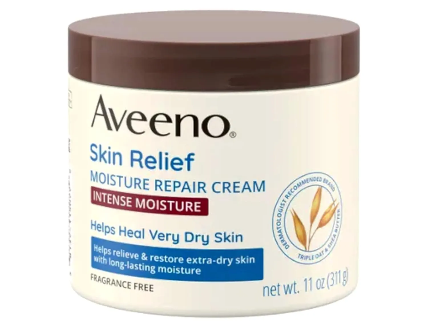 Aveeno Skin Relief Intense Moisture Repair Cream, 4 Pack (11 oz)