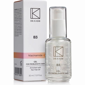 B3 Treatment Gel Vitamin B3, Tea Tree Oil, Aloe Vera, Panthenol Lightweight Gel for Problematic & Acne-Prone Skin, 1.01 fl oz