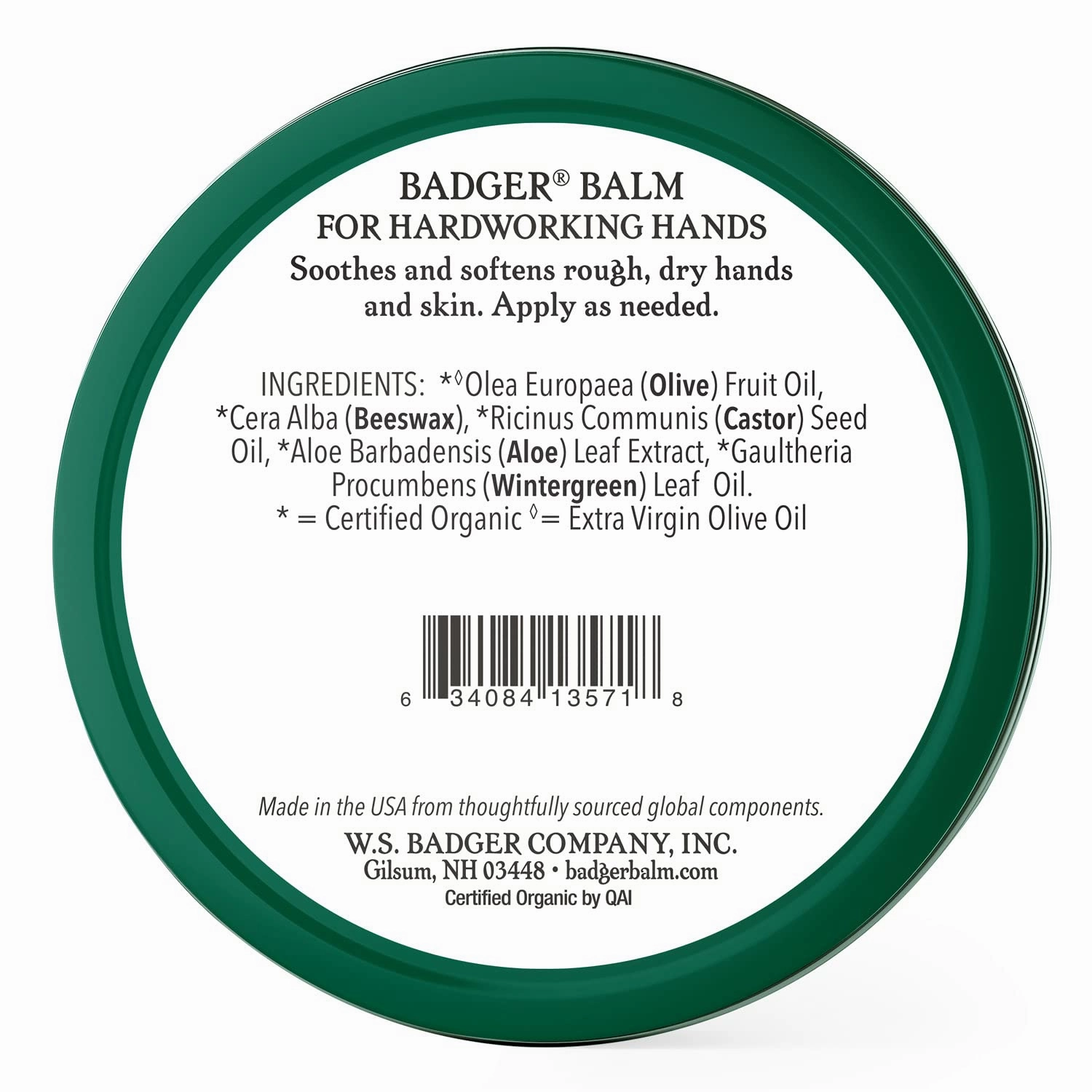 Badger Healing Balm, Hard Working Hands Cream, Organic Hand Cream for Dry Cracked Hands, Long Lasting Hand Moisturizer/Dry Hands Treatment, 2 oz Tin, 2-Pack