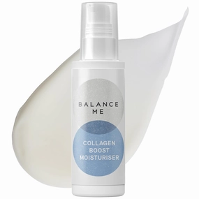 Balance Me Collagen Boost Moisturiser, Smooth and Rejuvenate Face & Neck, Anti-Ageing Crea For All Skin Types, Peptides & Hyaluronic Acid, 99.9% Natural, Vegan/Cruelty Free, Made In UK, 1.7 Fl Oz