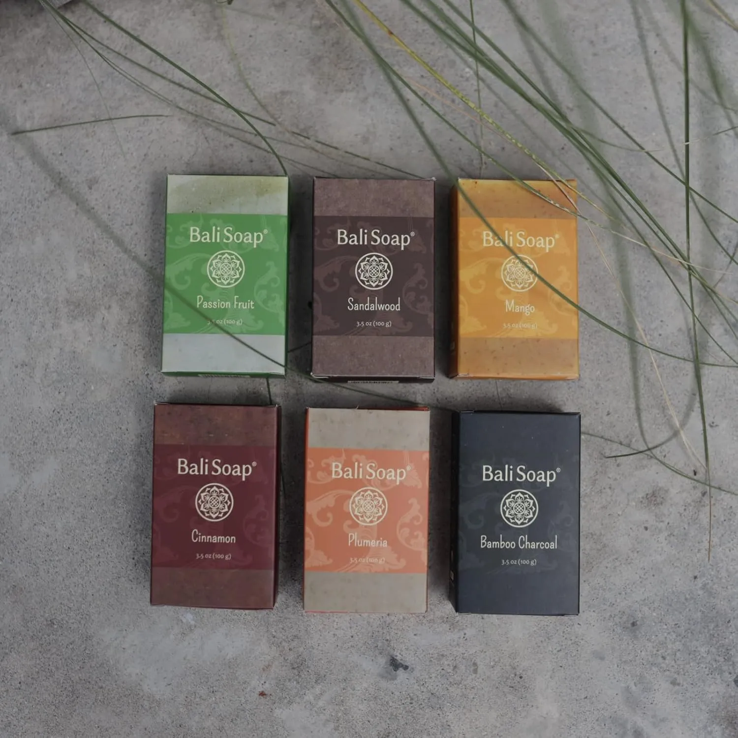 Bali Soap Natural Soap Bar Orange Collection - Face, Hand and Body Cleanser with Scrub - Cold Process Plant Based 6 pc Variety Pack, 3.5 oz each Handmade from