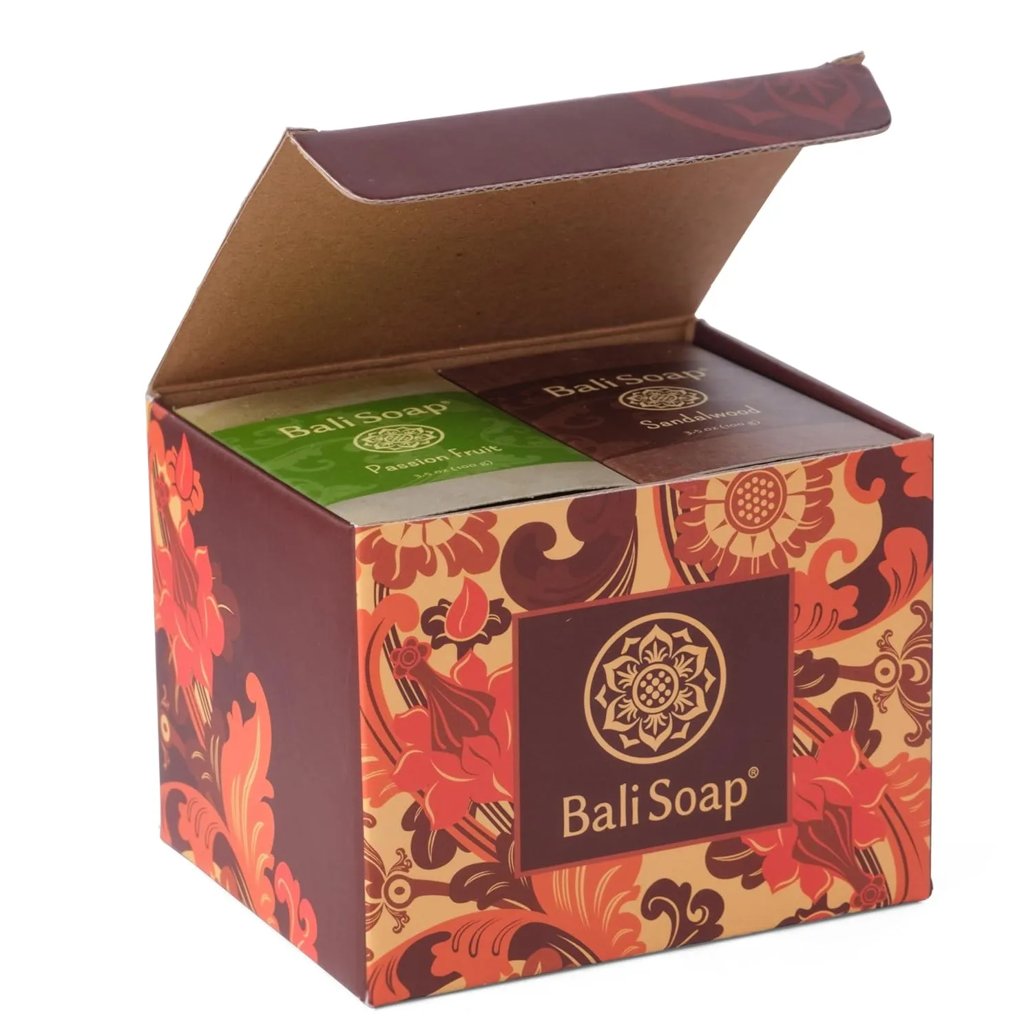 Bali Soap Natural Soap Bar Orange Collection - Face, Hand and Body Cleanser with Scrub - Cold Process Plant Based 6 pc Variety Pack, 3.5 oz each Handmade from
