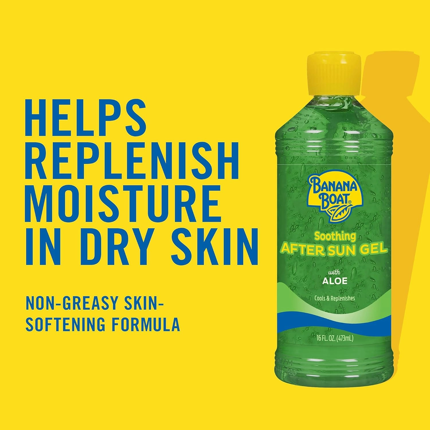Banana Boat Soothing After Sun Gel with Aloe, 8oz | After Sun Care Aloe Gel, After Sun Aloe, Sunburn Relief, 8oz (Pack of 12)