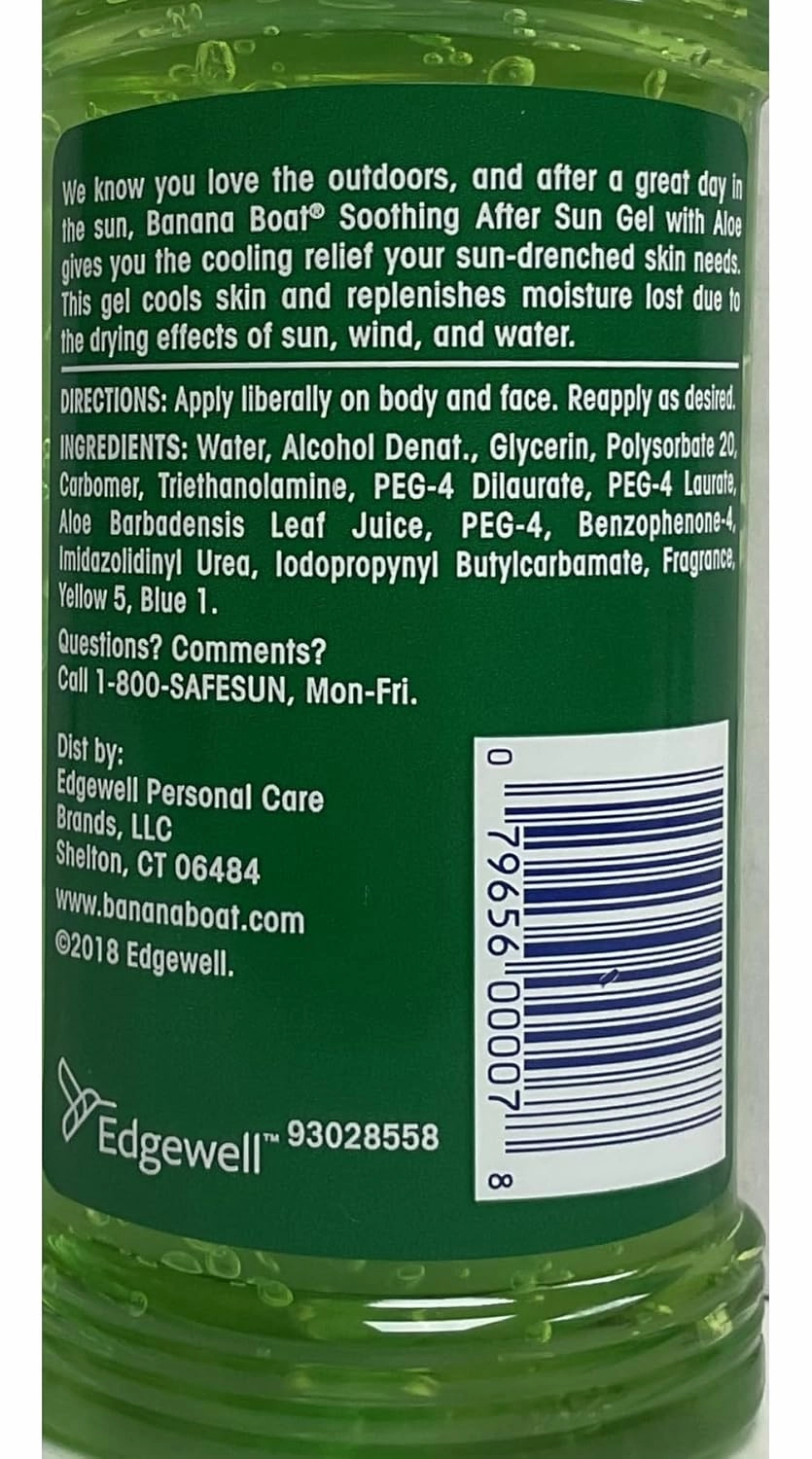 Banana Boat Soothing Aloe After Sun Gel 8 oz (Pack of 2) … (Pack of 2)