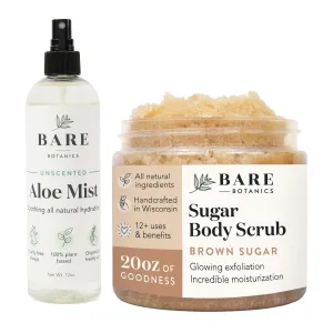 Bare Botanics Aloe Vera Mist   Brown Sugar Body Scrub
