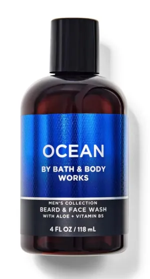 Bath and Body Ocean Beard & Face Wash With Aloe & Vitamin B5 | 4 Fl Oz