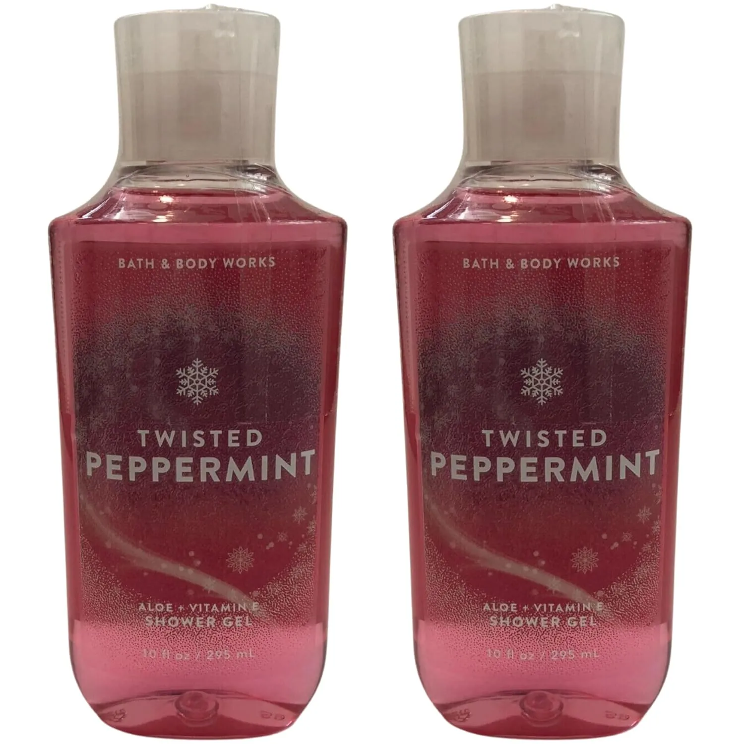 Bath and Body Works Body Care - Full Size Shower Gel Aloe   Vitamin E - 10 fl oz - Twisted Peppermint