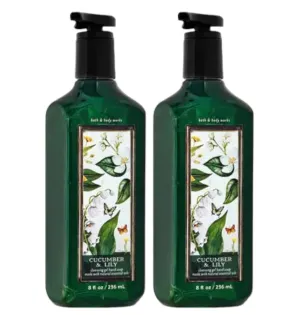 Bath and Body Works Cleansing Gel Hand Soap 8 Ounce 2-Pack (Cucumber & Lily)